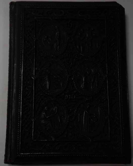 Humphreys, Henry Noel - Miracle of Our Lord, London, Longman, 1848. 8vo, 32 illuminated pages, black papier maché binding by Humphreys, original leather spine